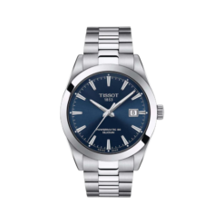 TISSOT GENTLEMAN POWERMATIC 80 SILICIUM ANALOG STAINLESS STEEL WATCH (BLUE DIAL)