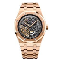 AUDEMARS PIGUET ROYAL OAK DOUBLE BALANCE WHEEL SKELETON ROSEGOLD (BLACK DIAL)