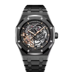 AUDEMARS PIGUET ROYAL OAK DOUBLE BALANCE WHEEL SKELETON BLACK (BLACK DIAL)